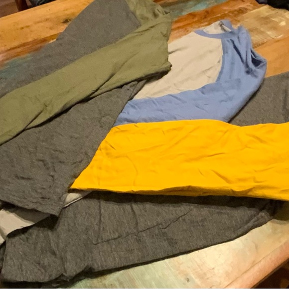 George Men's Long Sleeve Tees in Gray, Blue, and Yellow - Picture 3 of 4